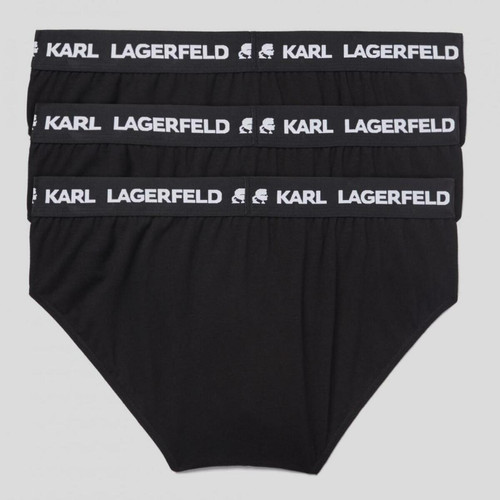 Lot de 3 slips logotes coton Karl Lagerfeld - Noir Slip homme