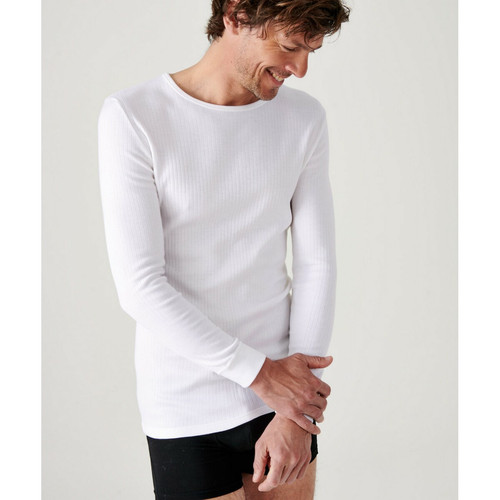 Damart - Tee Shirt Manches Longues Blanc - Damart Vêtements Hommes