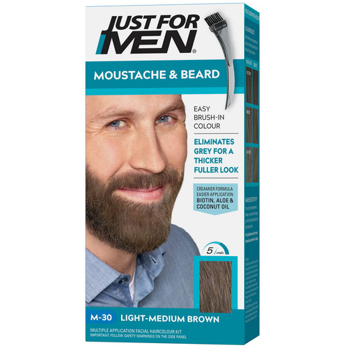 Just for Men - COLORATION BARBE - Chatain Moyen Clair - Coloration cheveux Just For Men - N°1 de la Coloration pour Homme