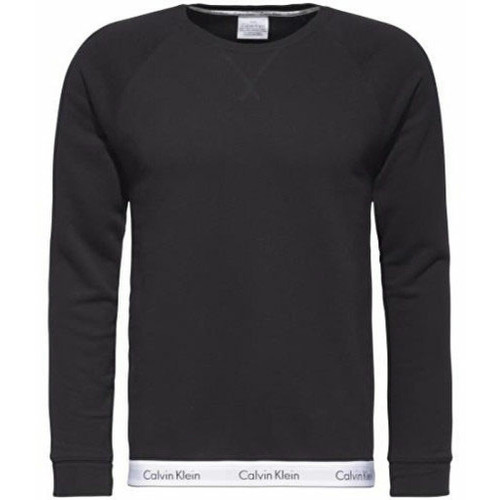 Sweatshirt Pyjama Coton Manches Longues - Col Rond Noir gris en tissu Calvin Klein Underwear LES ESSENTIELS HOMME