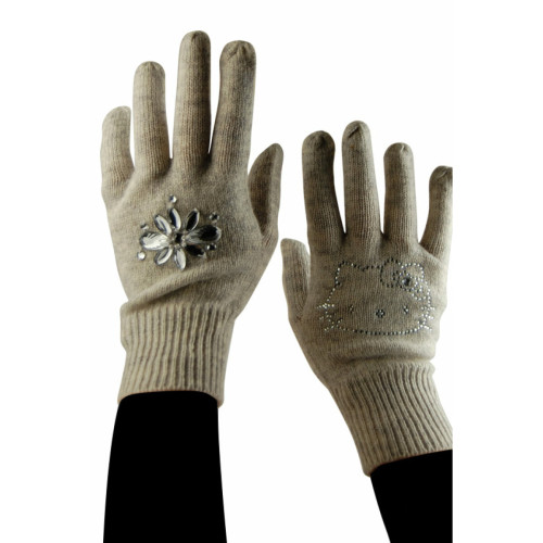 Hello Kitty by Victoria Couture - Gants Hello Kitty Gris et strass Taille  8-1/3 by Victoria Couture Gris - Accessoire Fille