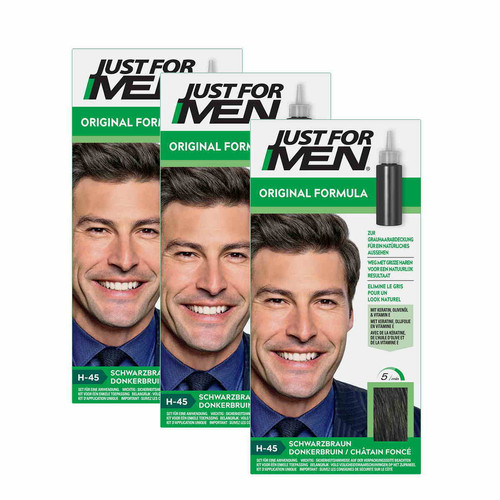 Just for Men - COLORATIONS CHEVEUX Châtain foncé - PACK 3 - Coloration cheveux Just For Men - N°1 de la Coloration pour Homme