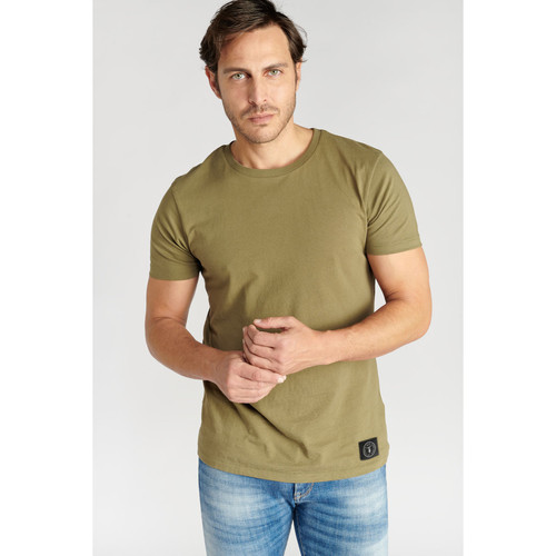 T-shirt Brown kaki vert en coton Le Temps des Cerises LES ESSENTIELS HOMME