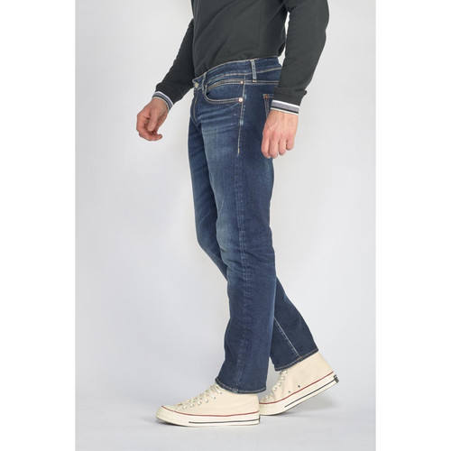 Jeans regular, droit 800/12, longueur 34 bleu en coton Oscar Le Temps des Cerises LES ESSENTIELS HOMME