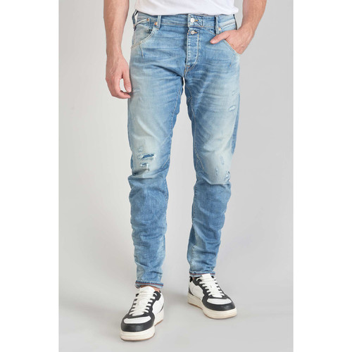 Jeans tapered 903, longueur 34 bleu en coton Tom Le Temps des Cerises LES ESSENTIELS HOMME