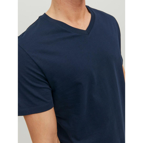 T-shirt Standard Fit Col en V Manches courtes Bleu Marine T-shirt / Polo homme
