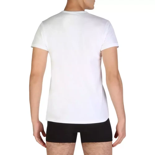 Lot de 2 t-shirts col rond manches courtes noir en coton blanc Emporio Armani Underwear LES ESSENTIELS HOMME