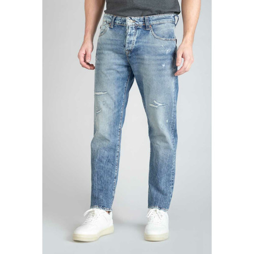 Jeans regular, droit 700/20, longueur 34 bleu en coton Le Temps des Cerises LES ESSENTIELS HOMME