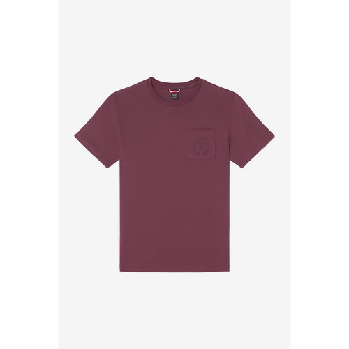 T-shirt Paia lie de vin rouge en coton Le Temps des Cerises LES ESSENTIELS HOMME