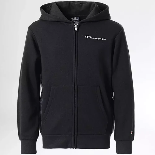 Champion - Sweatshirt noir à capuche en polycoton  - Champion pour hommes