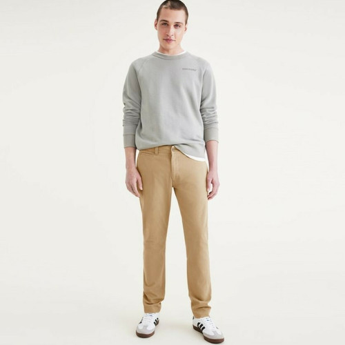 Dockers - Pantalon chino skinny California camel en coton - La Mode Homme Dockers