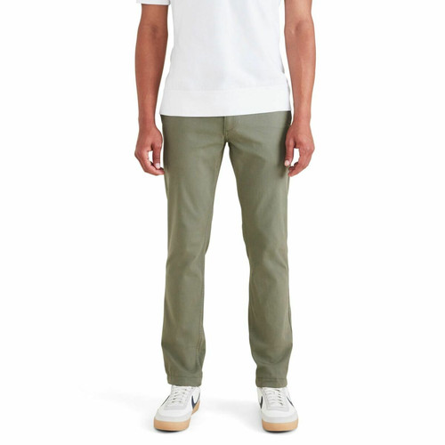 Dockers - Pantalon chino skinny California vert en coton - La Mode Homme Dockers