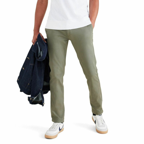 Pantalon chino skinny California vert en coton Dockers