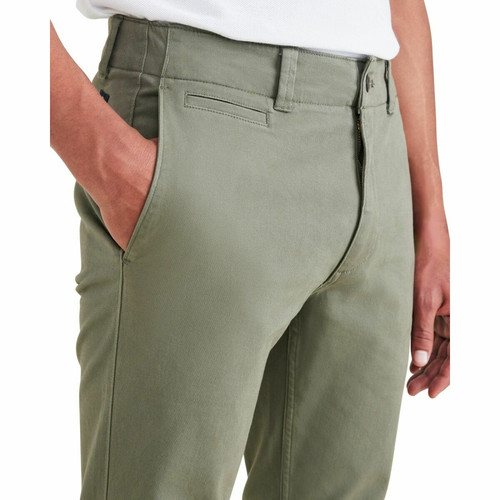 Pantalon chino skinny California vert en coton Pantalon homme