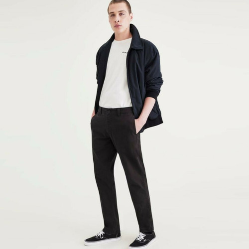 Dockers - Pantalon chino slim California noir en coton - La Mode Homme Dockers