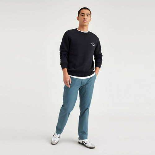 Dockers - Pantalon chino slim California bleu canard en coton - La Mode Homme Dockers