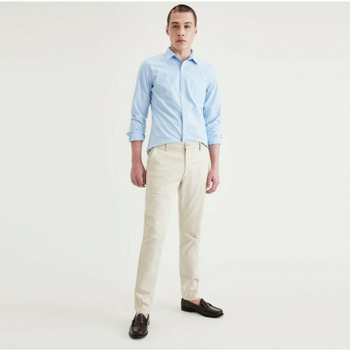 Dockers - Pantalon chino skinny Original écru en coton - La Mode Homme Dockers