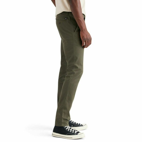 Pantalon chino skinny Original vert olive en coton Dockers