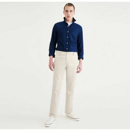 Dockers - Pantalon chino slim Original écru en coton - La Mode Homme Dockers