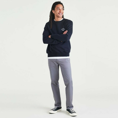 Dockers - Pantalon chino slim Original gris en coton - La Mode Homme Dockers