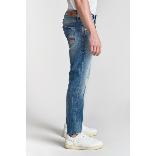 Jeans ajusté stretch Beny 700/11, longueur 34 bleu en coton Le Temps des Cerises