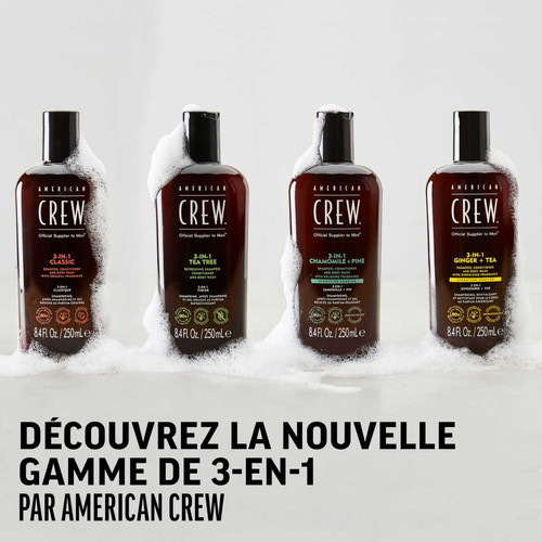 Soin 3-En-1 Camomille + Pin Shampoing, Après-Shampoing et Gel Douche American Crew