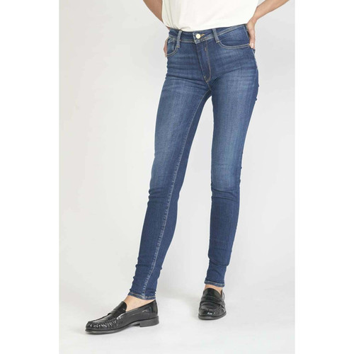 Le Temps des Cerises - Jeans push-up slim taille haute PULP, longueur 34 bleu Jade - Nouveautés jeans femme