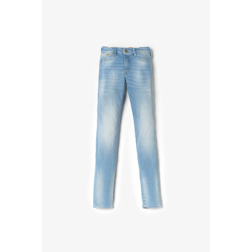 Jeans  power skinny taille haute, longueur 34 bleu clair Le Temps des Cerises LES ESSENTIELS ENFANTS
