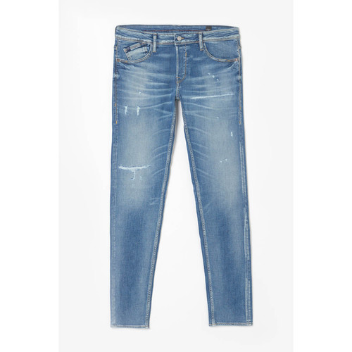 Le Temps des Cerises - Jeans ajusté stretch 700/11, longueur 34 bleu Troy - Jeans Slim Homme