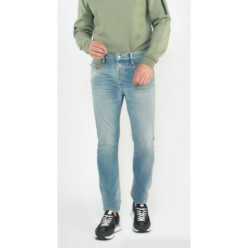 Jeans tapered 916, longueur 34 bleu en coton Le Temps des Cerises