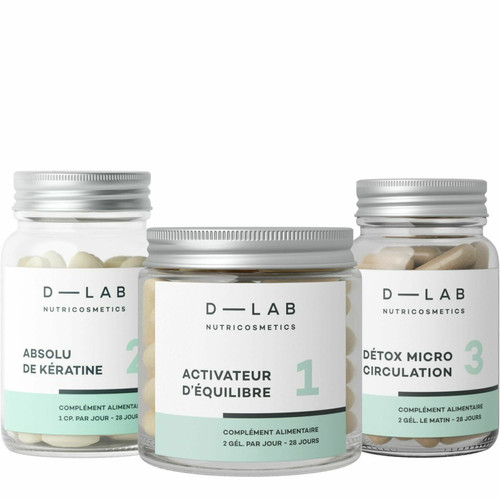 D-Lab - Programme Masse-Capillaire - 1 mois - D-LAB Compléments Alimentaires Cheveux