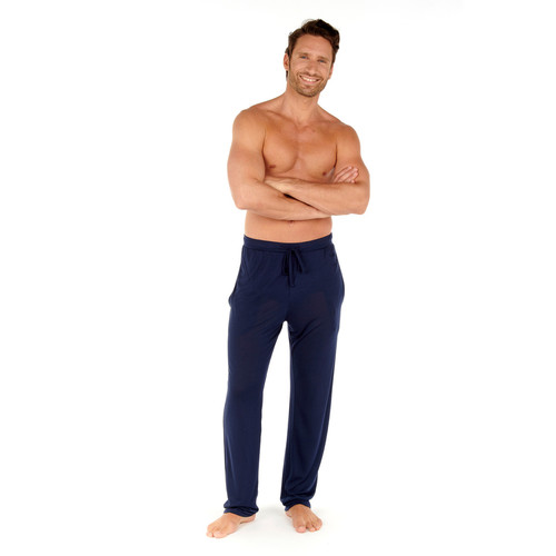HOM - Pantalon marine en viscose - Pyjama homme