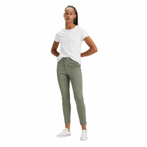 Dockers - Pantalon chino skinny vert - Pantalon  femme