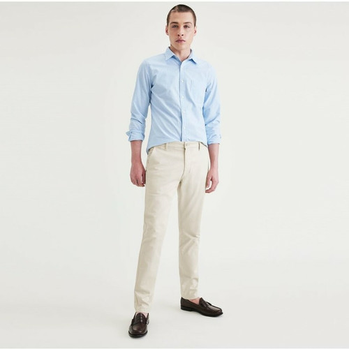 Dockers - Pantalon chino skinny Original écru en coton - Pantalon  homme