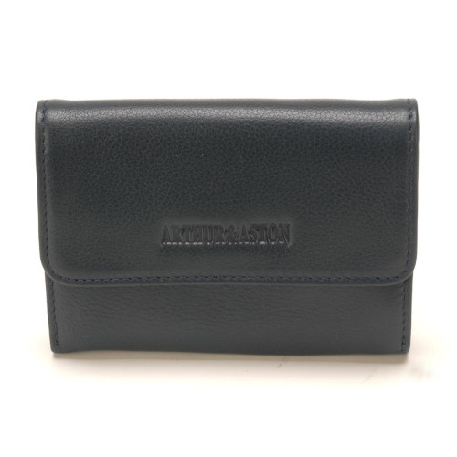 Arthur & Aston - Porte monnaie et cartes Femme cuir noir - Petite maroquinerie  femme