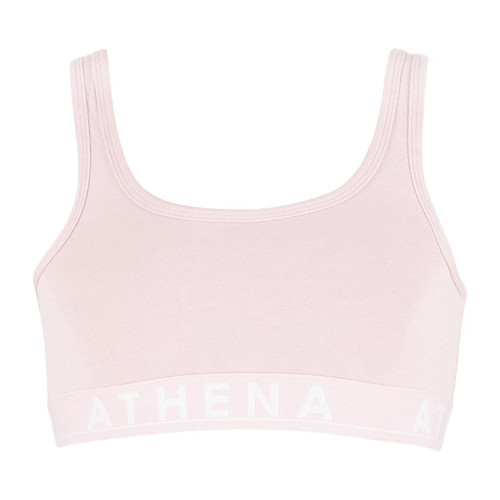 Athéna - Brassière à bretelles larges fille Easy Color en coton rose - Athena pour filles
