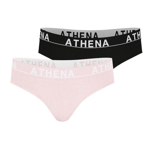 Athéna - Lot de 2 slips fille Easy Color en coton - Sous-vêtement Fille