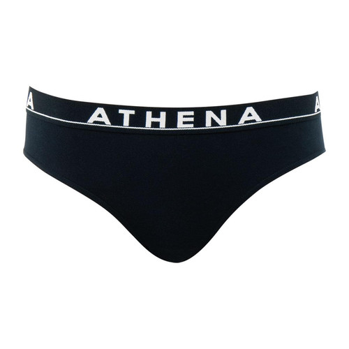 Athéna - Slip femme Easy Color noir en coton - Athéna
