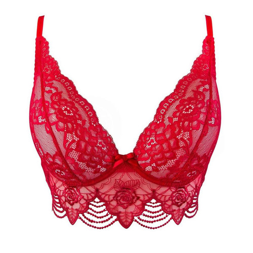 Semi-corset - Rouge à dentelle Axami lingerie   Axami lingerie Mode femme