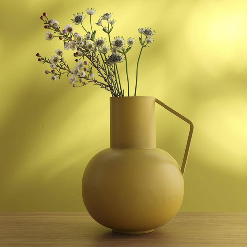Vase contemporain en métal Jaune Jaune Becquet Meuble & Déco