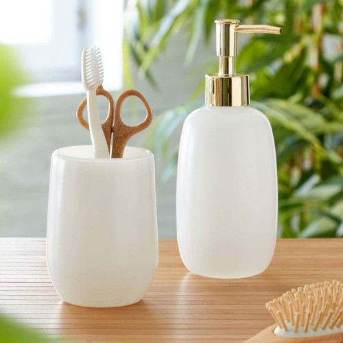 Becquet - Set gobelet et distributeur de savon liquide  - Accessoires de salle de bain