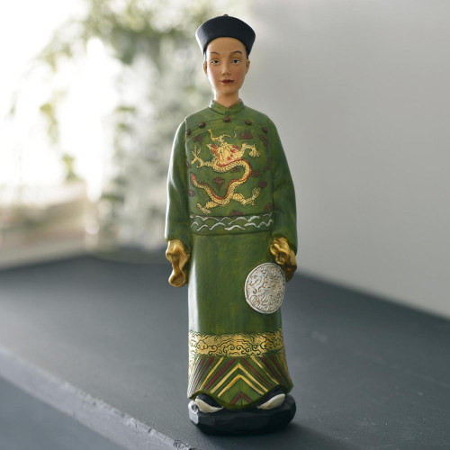 Becquet - Statuette vietnamienne homme vert - Objets Déco Design