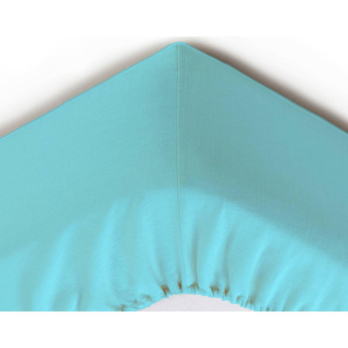 Becquet - Drap-housse Grands Bonnets 32 cm bleu ciel en lin - Draps housse lin