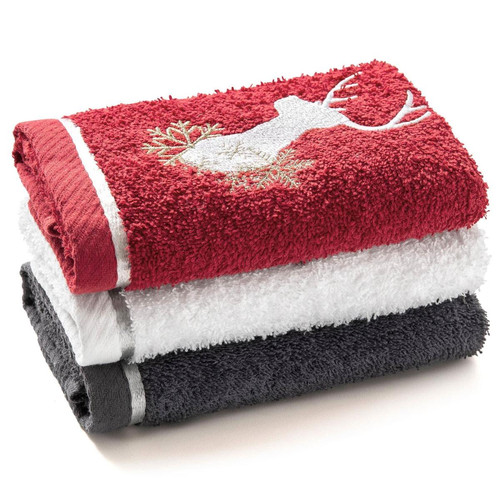 Becquet - Lot de 3 serviettes invité multicolore  - Serviette, drap de bain