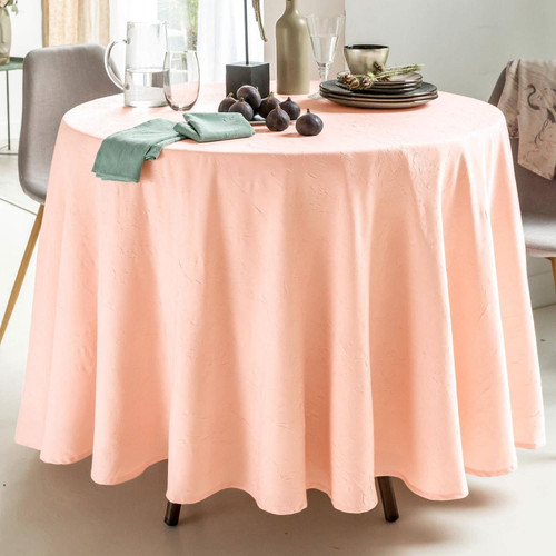 Becquet - Lot de 3 Serviettes de table effet froissé Rose nude - Serviette de table
