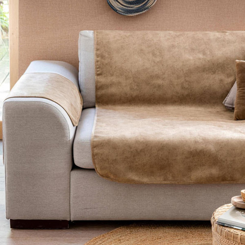 Becquet - Protège fauteuil beige - Jetés de lit ou de canapé