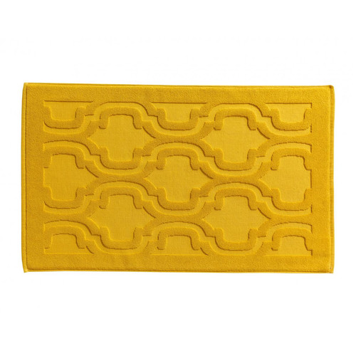 Becquet - Tapis de bain MIHRAB jaune ocre en coton - Promos tapis de bain