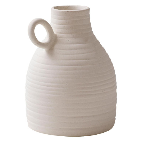 Becquet - Vase décoratif en céramique beige - Vase Design