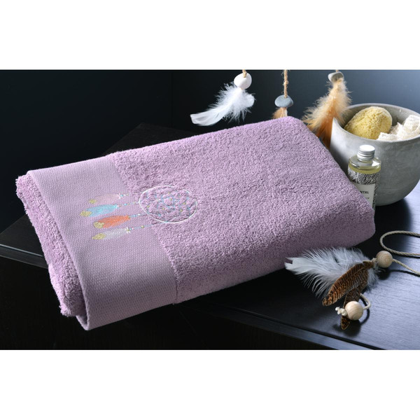 Drap de bain ATTRAPE REVE - violet Becquet Linge de maison