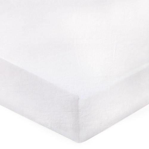 Blanc des Vosges - Drap Housse Simple 100% Lin Blanc Bonnet 30 cm - Draps housse blanc